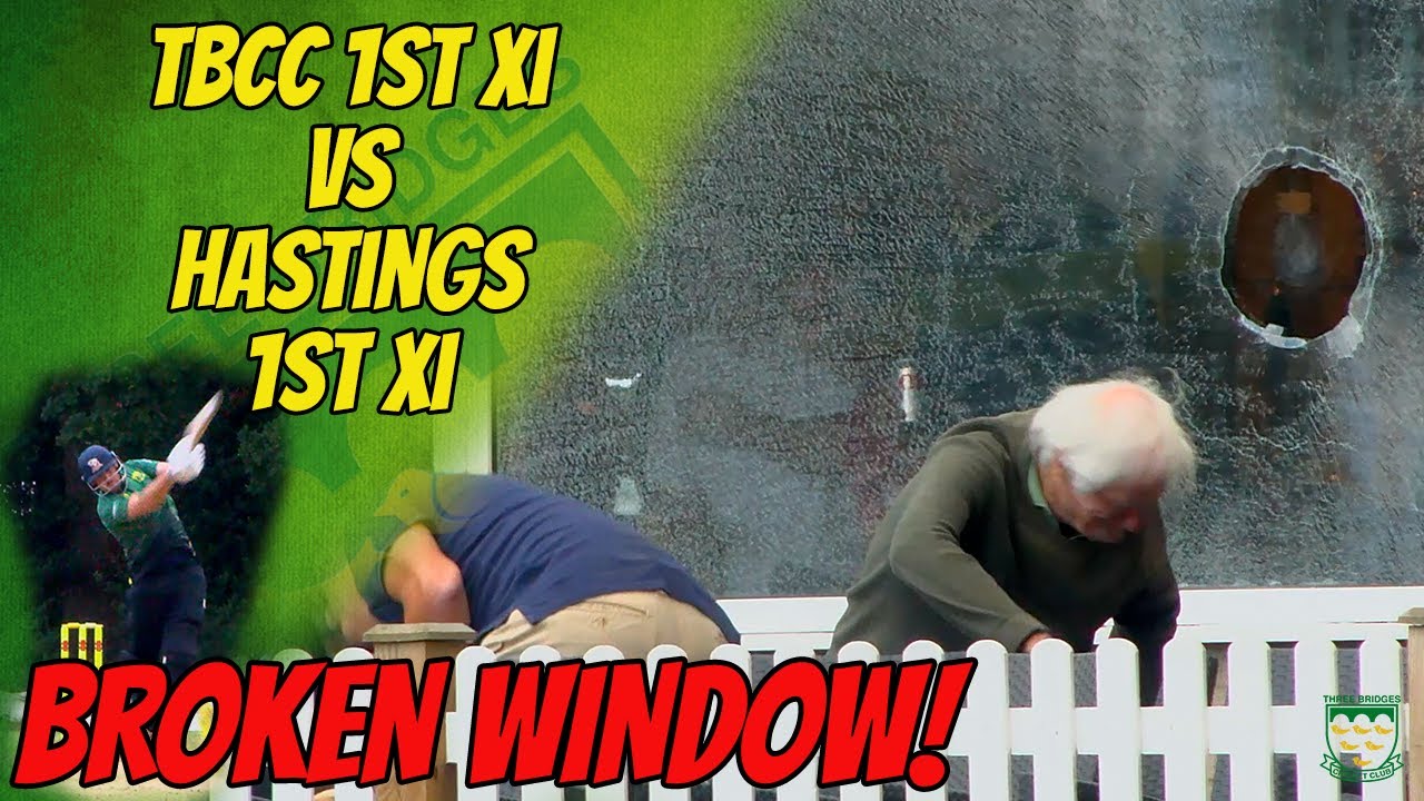 THIS MASSIVE 6 BROKEN OUR CLUBHOUSE WINDOW | TBCC 1st XI vs Hastings 1st XI
