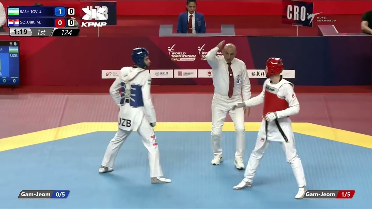 124 Quarter final M  68kg UZB RASHITOV U  CRO GOLUBIC M