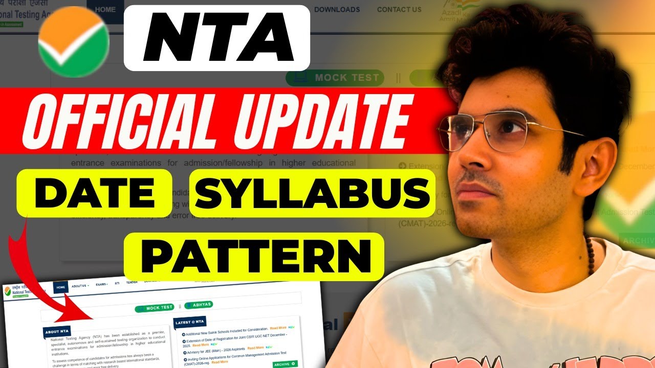 NTA Official Update - Date, Syllabus, Pattern #jee2026