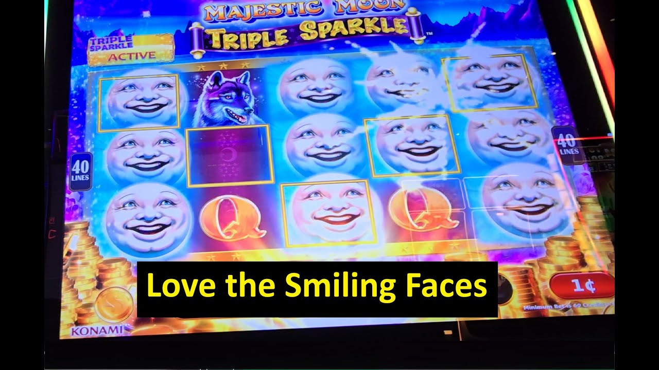 Majestic Moon Triple Sparkle slot for the Big Win!! Konami Game