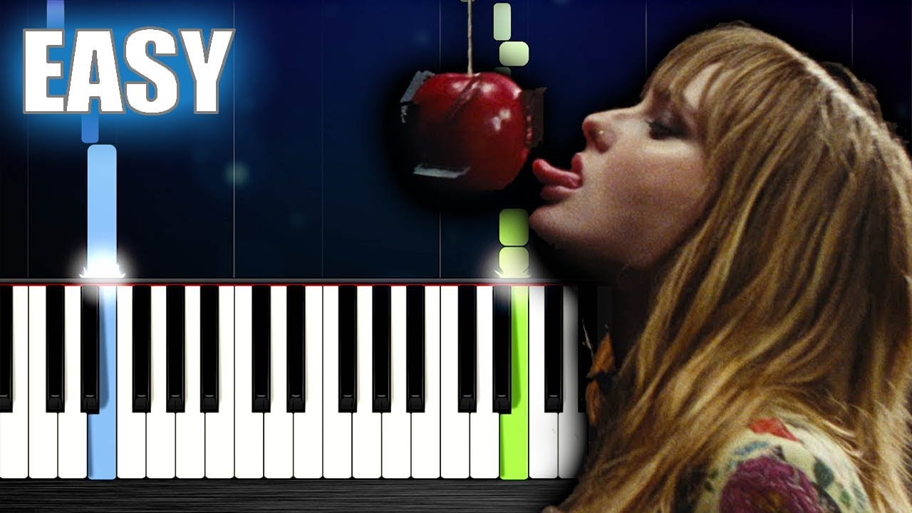 Måneskin - I WANNA BE YOUR SLAVE - EASY Piano Tutorial by PlutaX