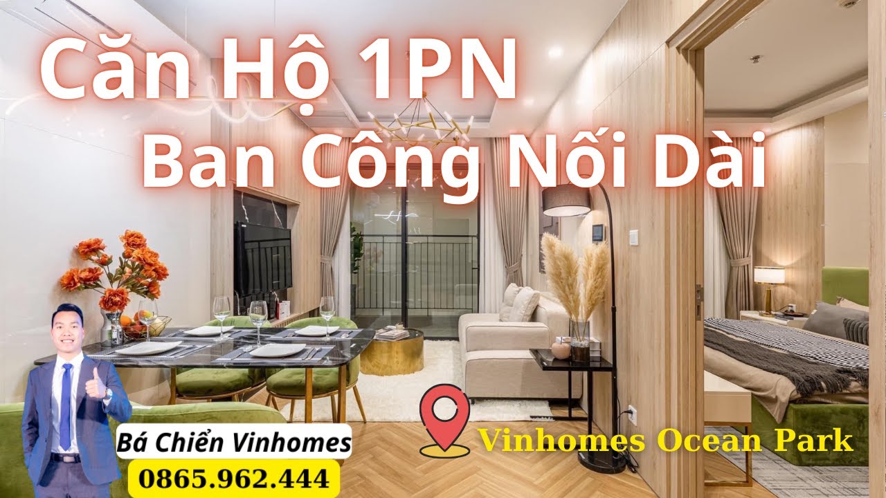 Căn Hộ 1 Phòng Ngủ ban Công Nối Dài Siêu Đẹp tại Vinhomes Ocean Park | The London - The Paris