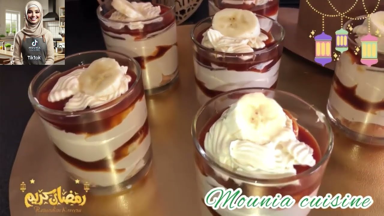 تحلية الكراميل و الموز اسهل واسرع تحلية 🌙رمضان كريم