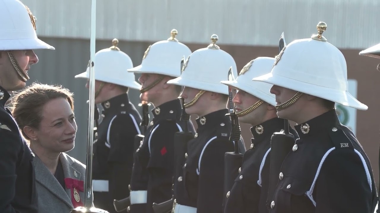 Парад выпуска 365-го отряда Королевской морской пехоты в CTCRM в пятницу, 31 января 2025 года. Ви...