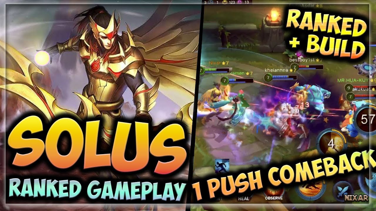 HEROES EVOLVED - SOLUS BUILD | GOLDEN WINGS SKIN | RANKED GAMEPLAY - NEW SKIN!!