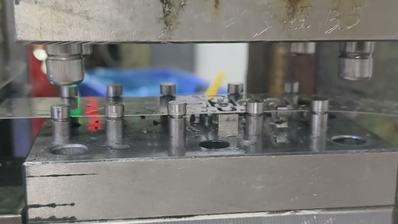 Progressive Die Stamping: Battery Spring Contact Manufacturing (8-Station Tool | Slow Motion)