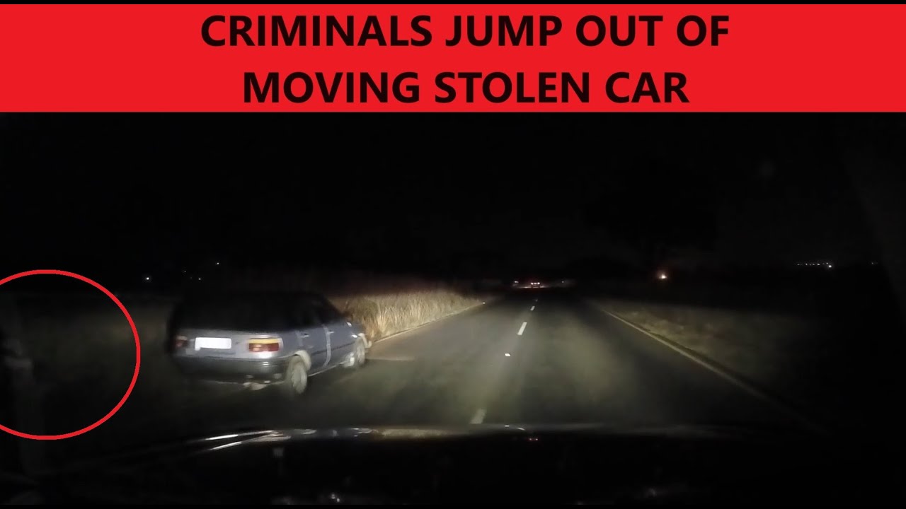 CAR THIEVES JUMP OUT OF MOVING TOYOTA