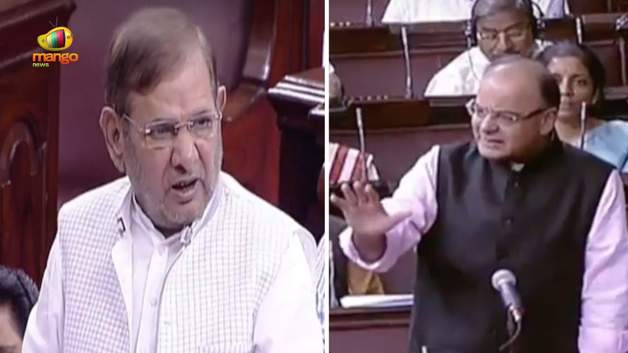 Sharad Yadav Vs Arun Jaitley Heated Debate Over Parliament Disruptions | Congress Protests