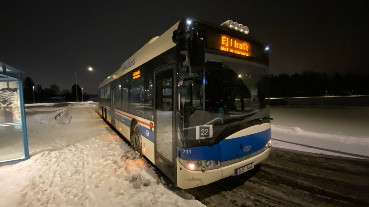 Bus ride linje 22 från Västerås Central till Örtagården