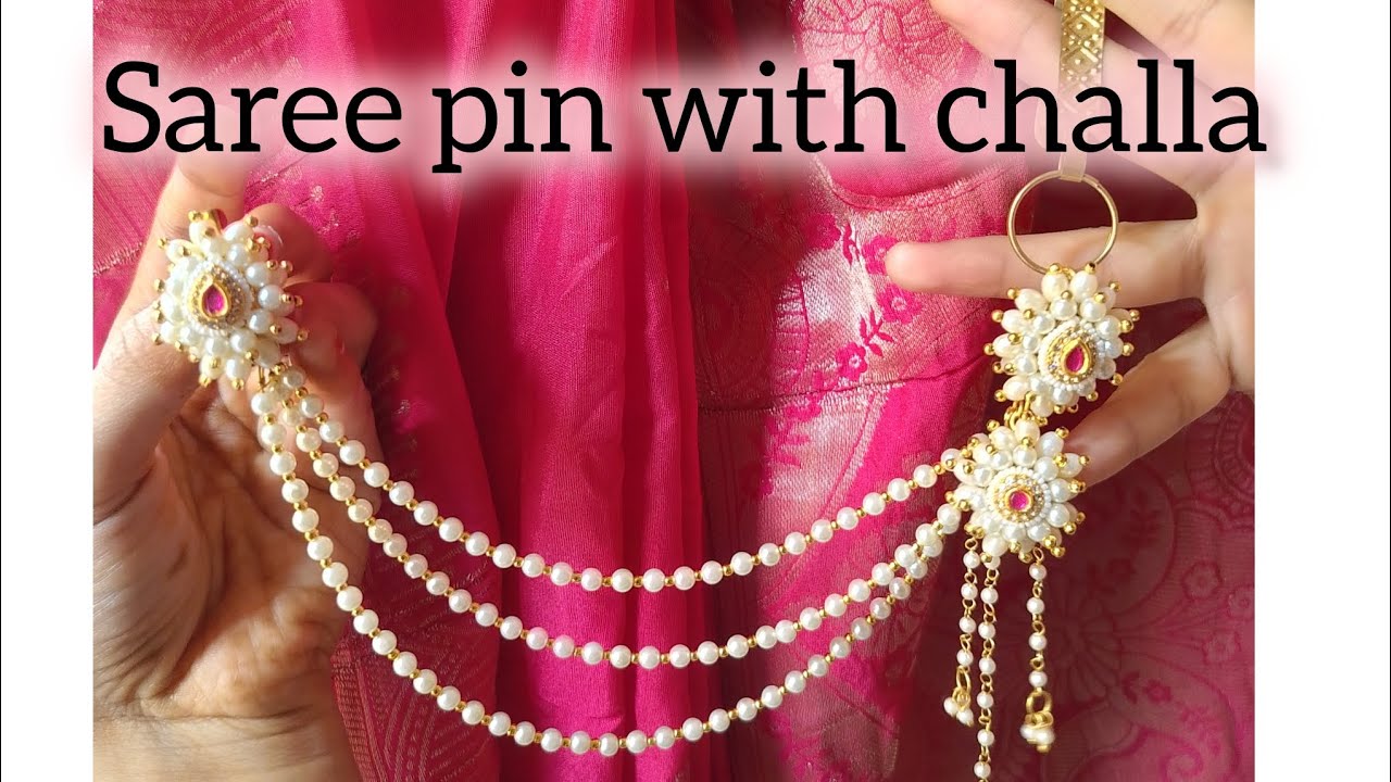 Saree pin with challa kasa banvayacha?// कमरबंद कसा बनवायचा?// Maharashtrian handmade jewellery 