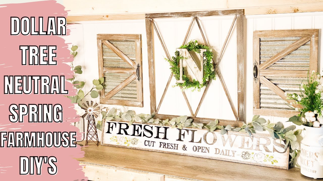 🌟HIGH END DOLLAR TREE SPRING FARMHOUSE DIY'S | HIGH END EASY SPRING DECOR DIY'S ON A BUDGET🌟
