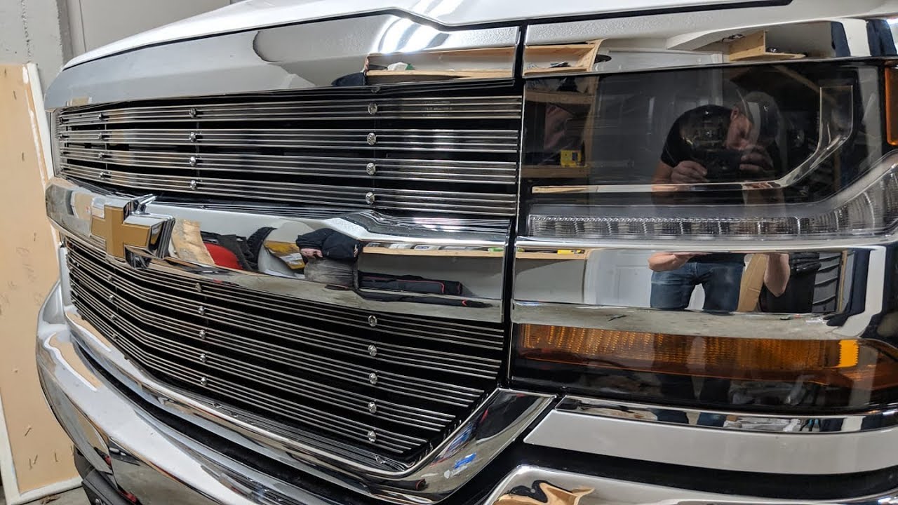 HOW TO INSTALL A BILLET GRILL ON A CHEVY SILVERADO 2016 2017 2018