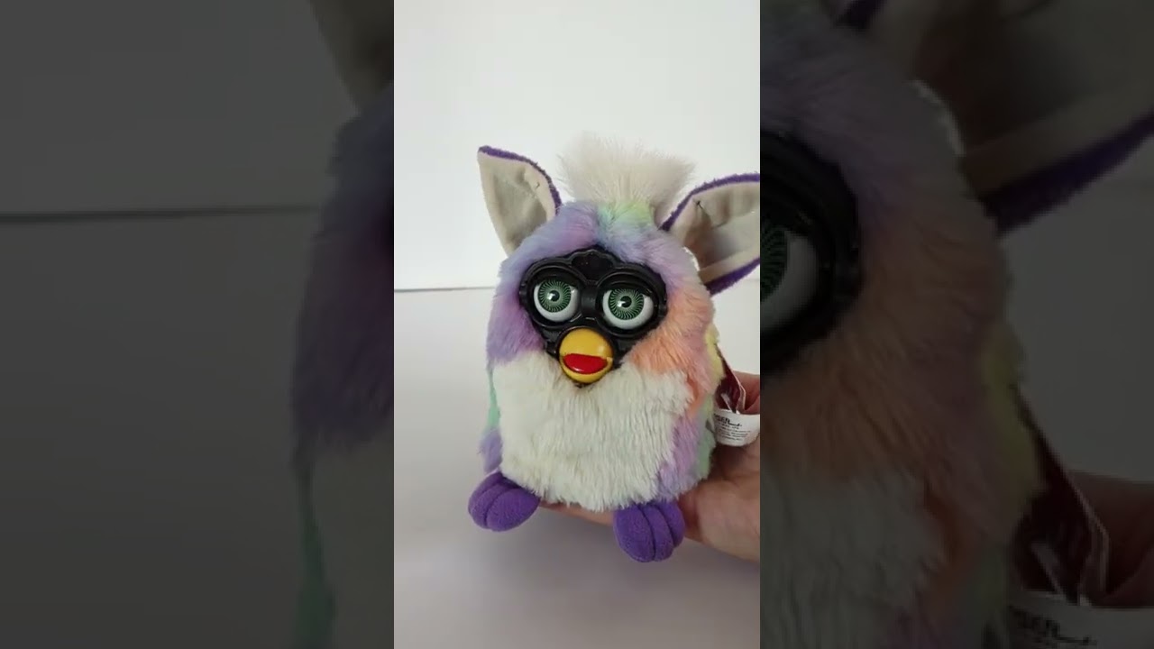 (Marlo) RARE FRESH NEW LOOK 1999 Tie Dye Furby Rainbow & Black Multi Color 70-800 testing
