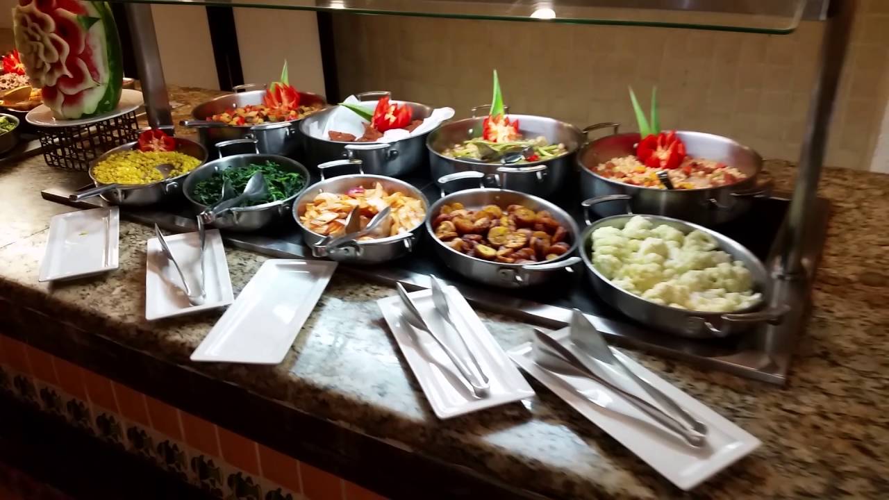Overview of Buffet in Hotel, Catalonia Privileged Maroma, Mexico. Part.3. Dinner.