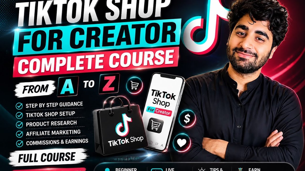 TikTok Shop For Creater Complete Course || TikTok Affiliate Marketing || Urdu || CEO Afrdi 