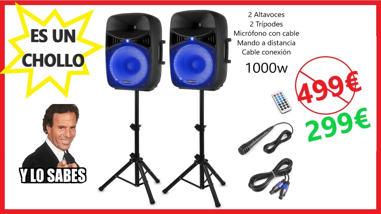 🎧 VONYX VPS152A | SET Plug & Play | 1000W (( con trípodes incluidos))