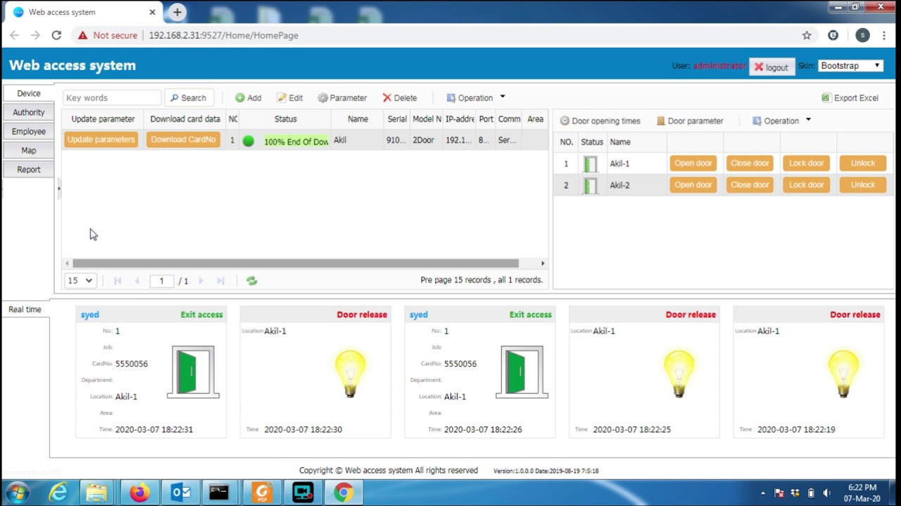 Xtremevision 2&4 Door Access Controller Software Configuration - Web Access System