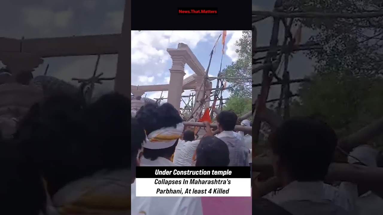 Devotees were killed and 17 others injured after the roof of an under-construction Hanuman temple