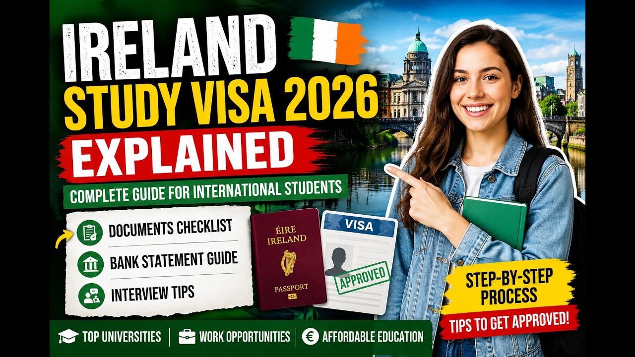 Study in Ireland 2026 | Student Visa Requirements & Application Process Explained I