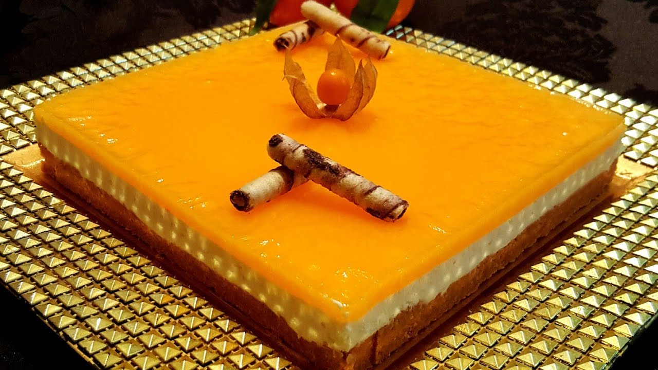 طارط تشيز كيك بالمندرين(اليوسفي)حصريا👌بدون كريم/بدون فرن/بدون بيض/ بدون جيلاتين رووعة في شكل ومذاق