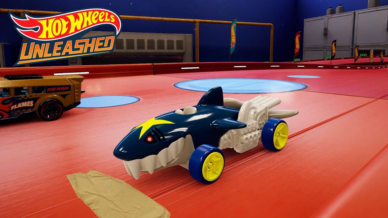 Hot Wheels Unleashed: Sharkruiser Race In Spiral & Drift Academy