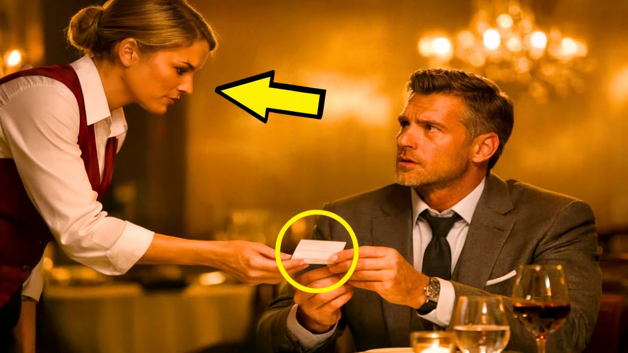 WAITRESS HANDS NOTE TO MILLIONAIRE… WHEN HE READS IT HE'S LEFT IN SHOCK…