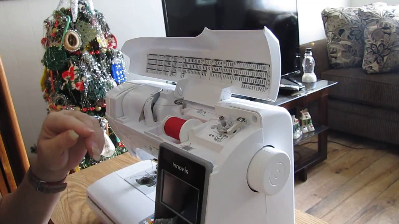 how to thread the innov-is ns2750d sewing and embroidery machine