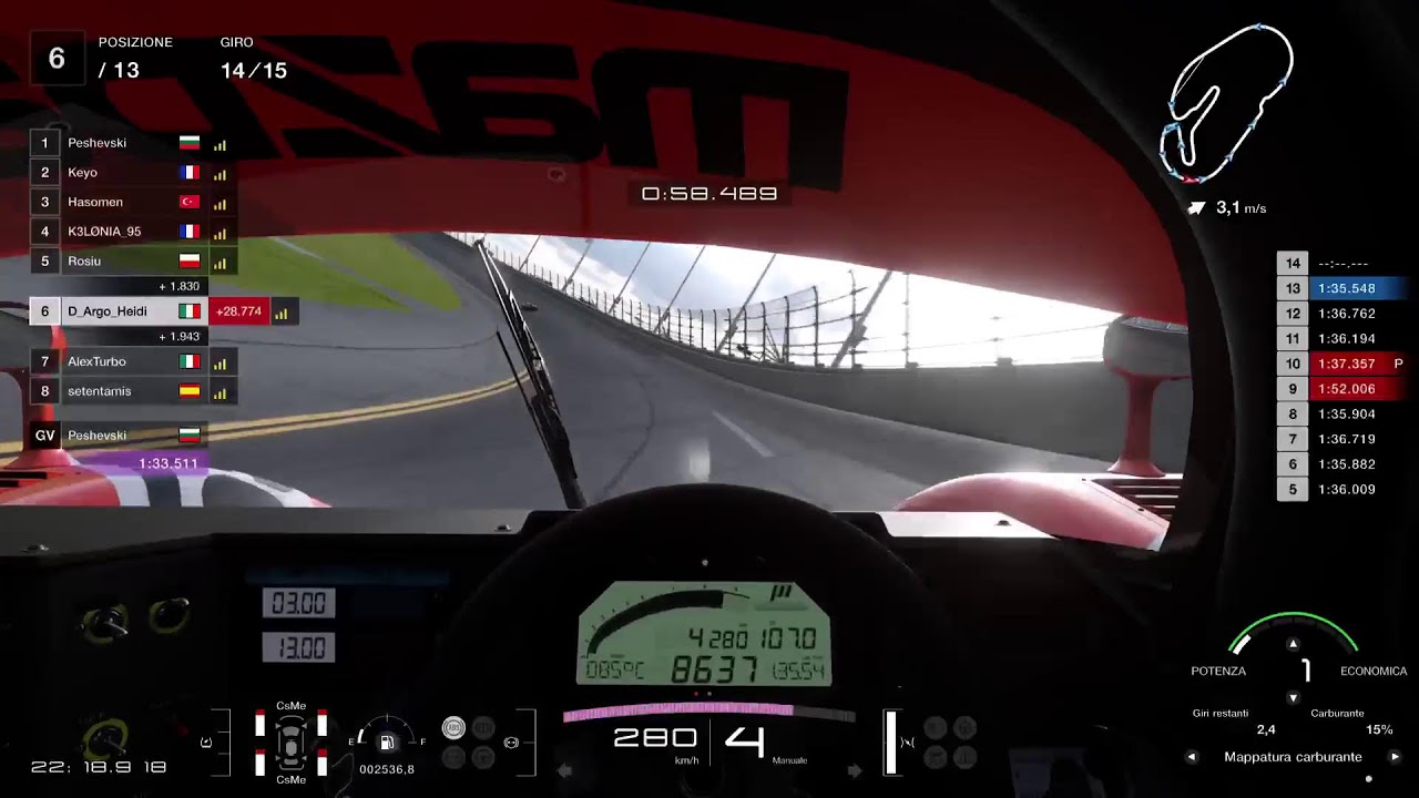 PS5  GT7 Game Play Italy Gara Quotidiana C a Daytona Circuit con Gr1 del 19/1/2026