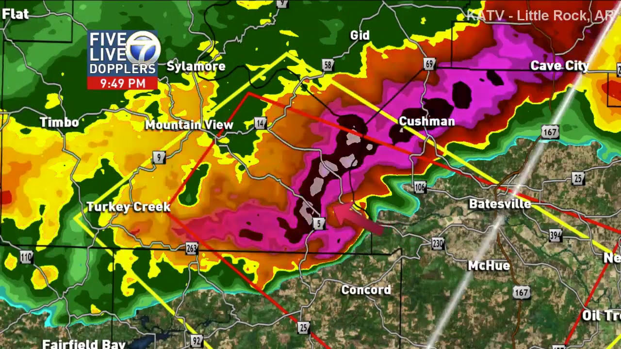 Tornado Warnings in Central Arkansas