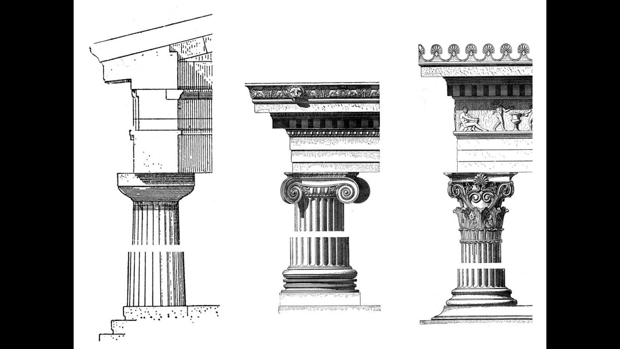 24- Gli ordini classici: dorico, ionico e corinzio