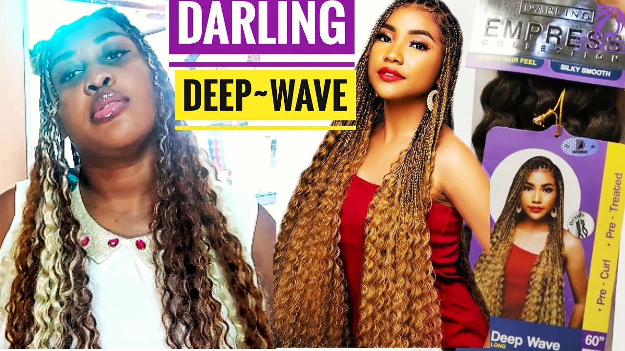 @Darling Nigeria Урок по наращиванию вьющихся волос с глубокой волной || Кудрявые косички для тем...