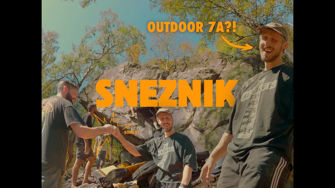 Trying HARD on outdoor boulders - SNEZNIK