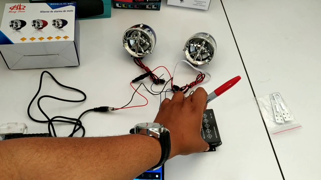 ¿Como instalar una Alarma y Altavoces para motocicleta? | link de compra en la descripción