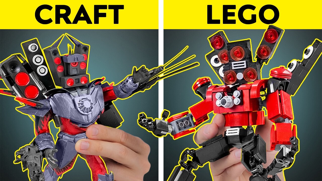 Help! TV Men Are Chasing Me—But My Lego Skibidi Titans Are Ready for Battle 🚽🪠