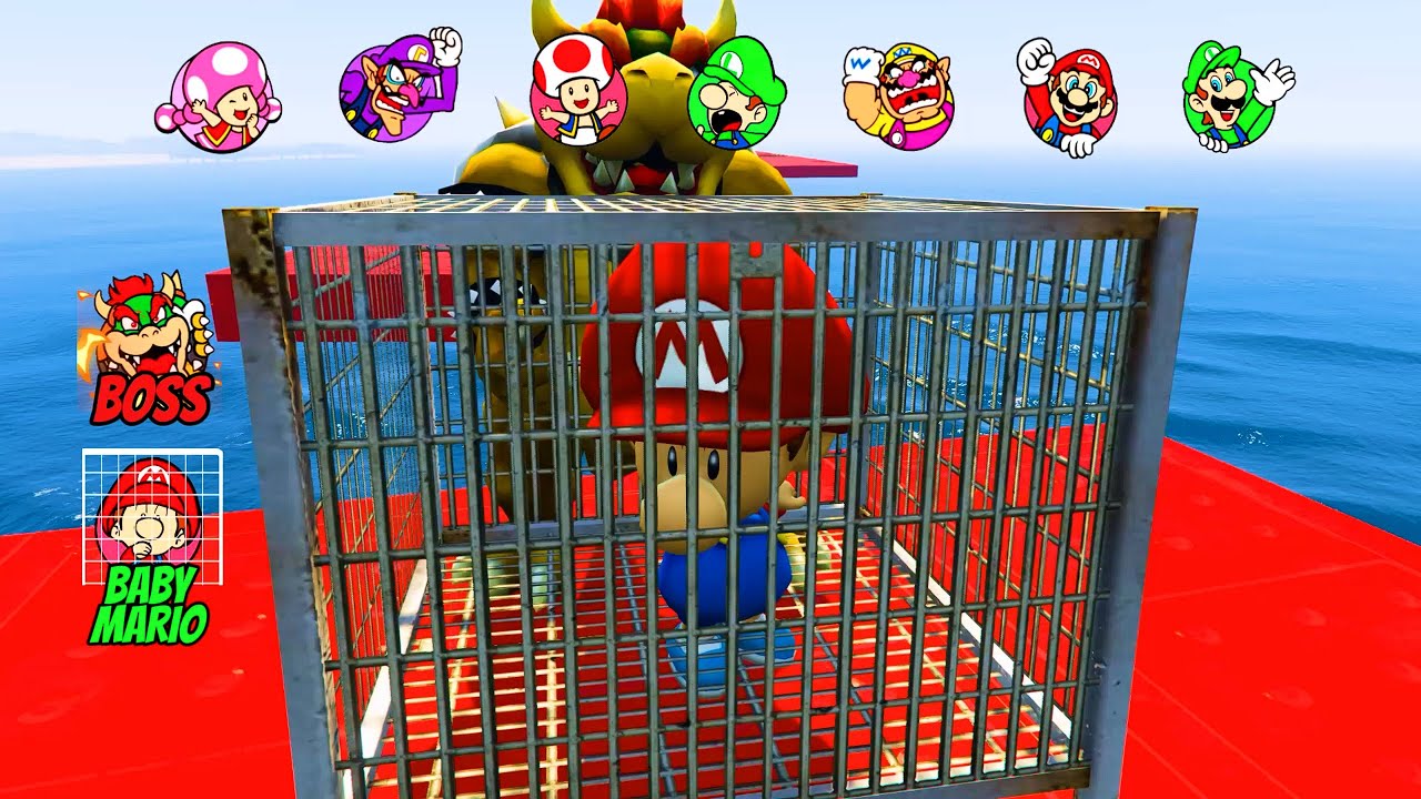 Scary Bowser Holds Baby Mario In A Cage | Mario Competition
