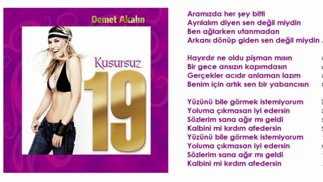Demet Akalın - Afedersin (Orijinal Karaoke)