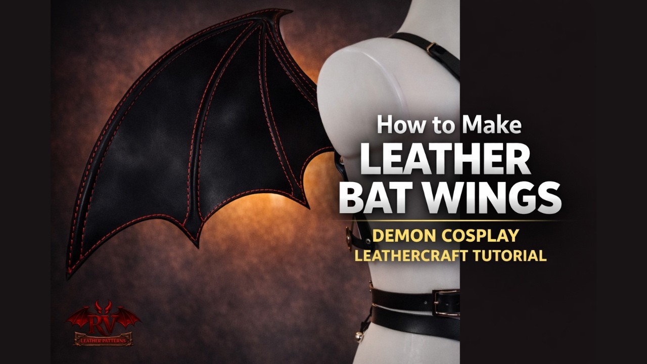 Leather Bat Wings | Demon cosplay | DIY Leather BDSM Demon Wings PDF Pattern Video Tutorial