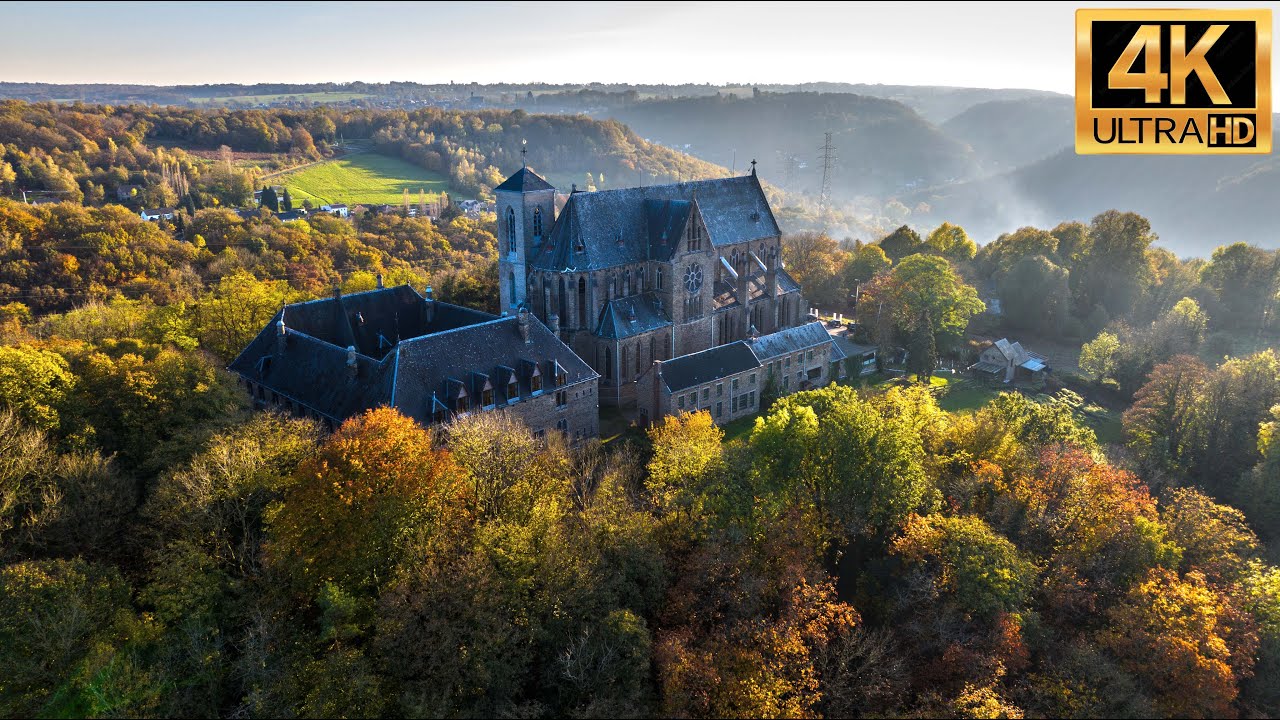 Basilica of Our Lady of Ch&egrave;vremont (Belgium) - Drone footage Ultra HD 4K