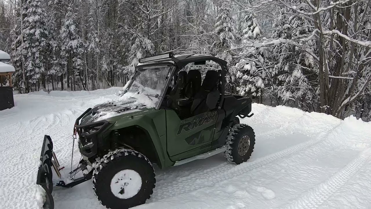 Plowing Snow with the Yamaha RMAX and Warn Plow System