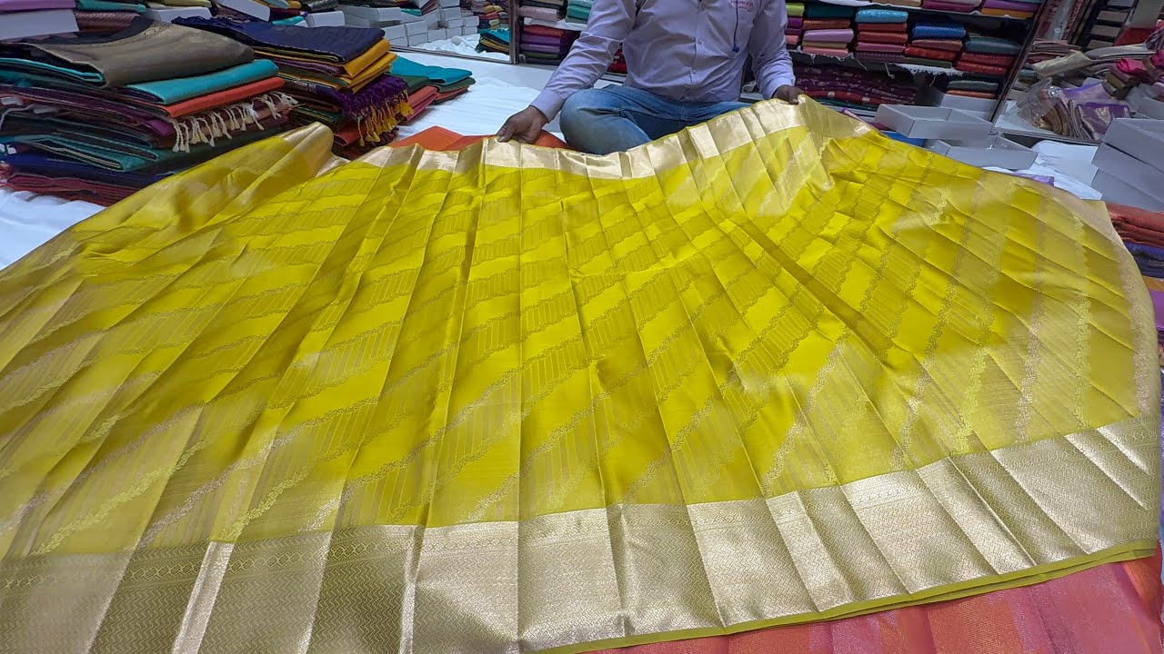 Kanjivaram silk sarees New collection in Byrappa silk sarees chickpetBangalorewholesalesilksarees