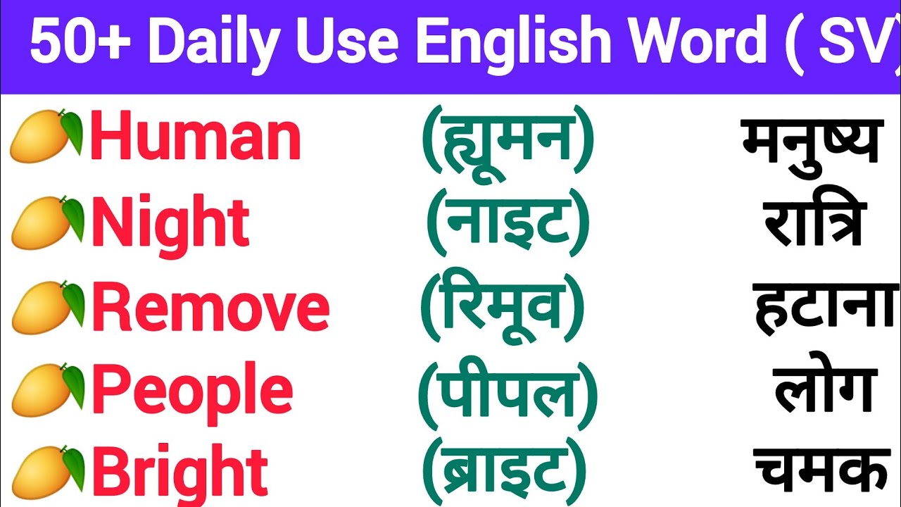 रोज बोले जाने वाले इंग्लिश वर्ड्स।।। Daily Use English Word Meaning practice ।। Word Meaning।।।