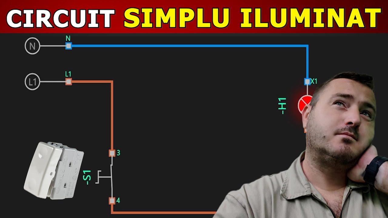 Circuit simplu de iluminat - schemă și simulare