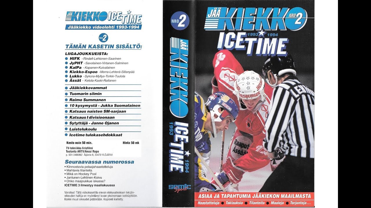 1993-1994 Jääkiekkolehti Ice Time 2