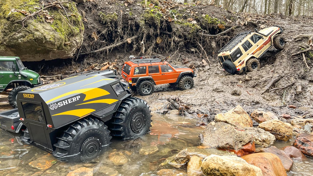 RC Sherp in water & mud Izmailovo part 2