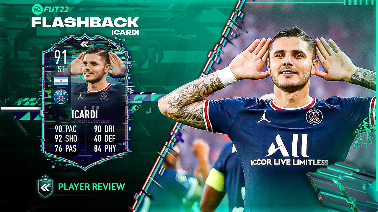 WTF IS THIS CARD?!?!?!?! 91 FLASHBACK MAURO ICARDI PLAYER REVIEW - FIFA 22 ULTIMATE TEAM