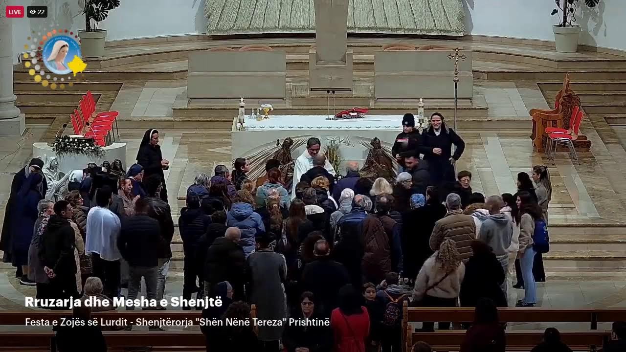 Rruzarja dhe Mesha e Shenjtë - Festa e Zojës së Lurdit - Shenjtërorja 