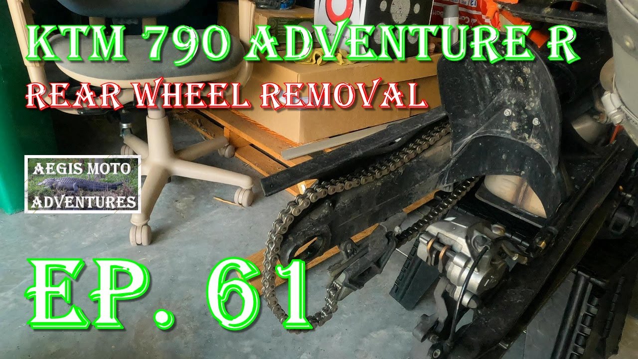 KTM 790 Adventure R rear wheel removal.