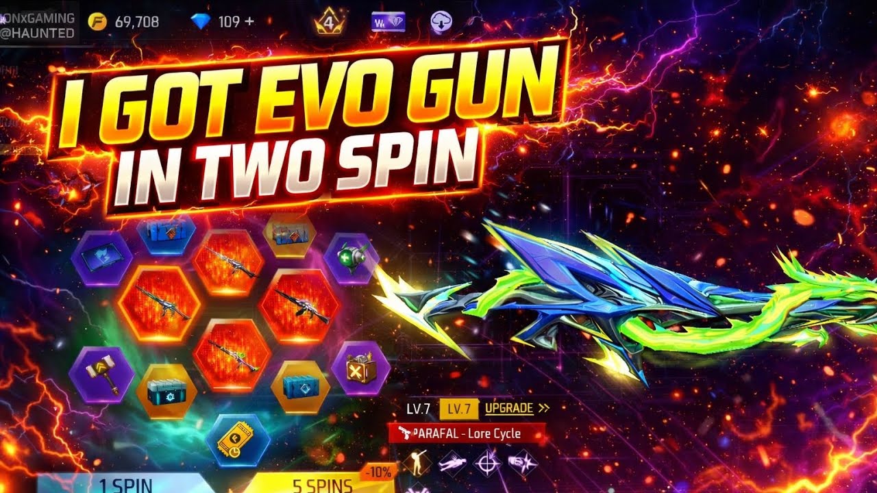 Free Fire Evo gun in 2 Spin tips trick #freefire #evogun #trending #viral #emonxgaming #b2k 
