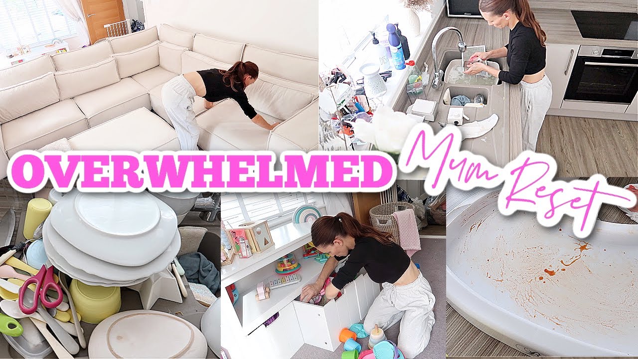 OVERWHELMED MUM RESET | Trying to sort my life out! (clean with me)