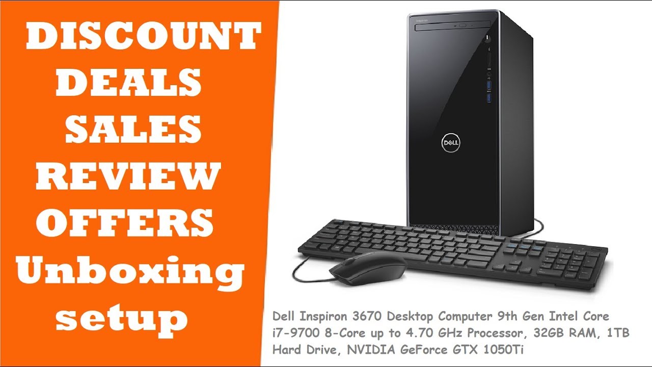 Dell Inspiron 3670 Desktop Computer 9th Gen Intel Core i7-9700 8-Core up to 4.70 GH, GTX 1050Ti DEAL